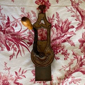 Duplex Record Vintage Antique Cast Iron Tin Nut Spice Hand Crank Grinder